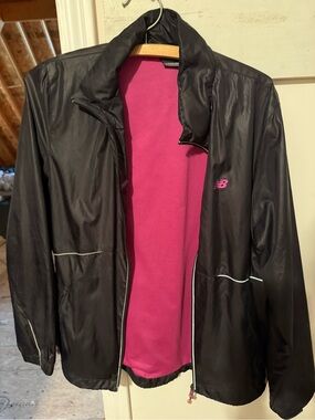 New Balance Black Utility Jacket with Pink Lining